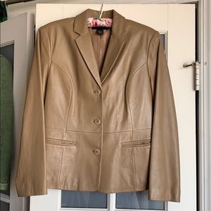 Tan leather Jacket - The Limited - size 10
